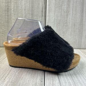 NEW Birkenstock Papillio Namica Teddy Black Shearling Fur Sandals Womens Size 10